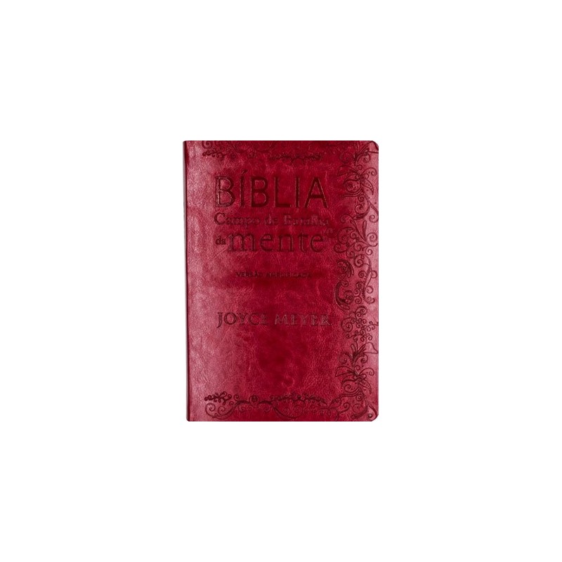 Bíblia campo de batalha da mente Capa flexível na cor vermelha e beiras douradas