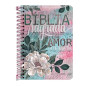 Bíblia Anote - NVI - capa espiral - flor artística