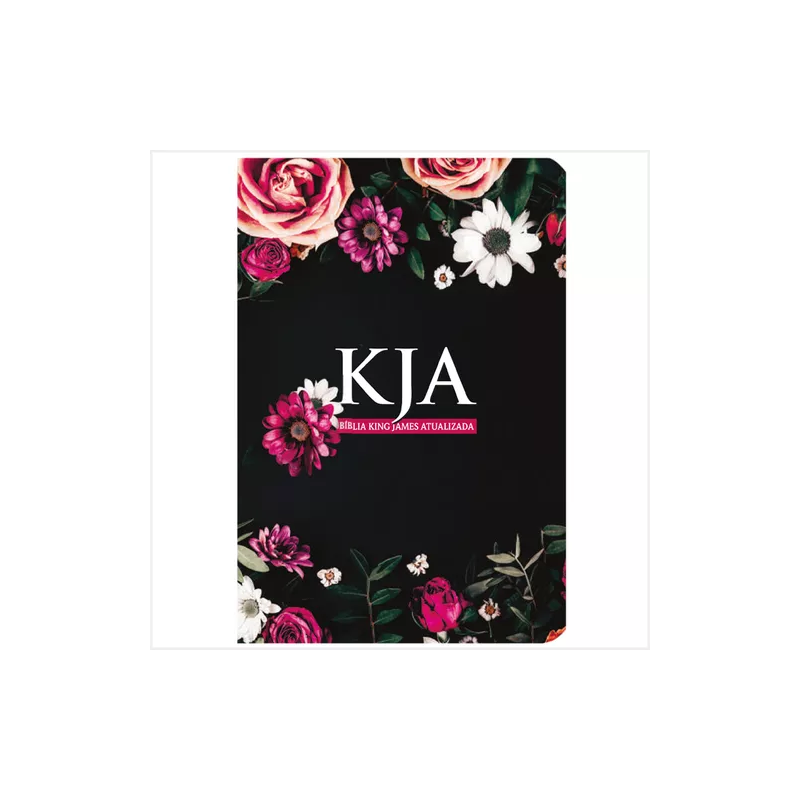 Bíblia King James Atualizada Slim Capa Dura Floral Pink