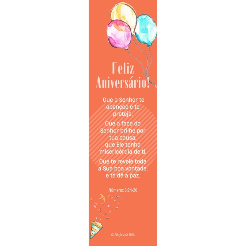 MARCADOR NA - Feliz Aniversário