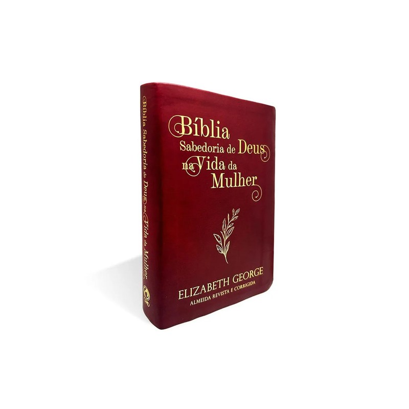 Bíblia Sabedoria de Deus na Vida da Mulher Média Luxo Vinho