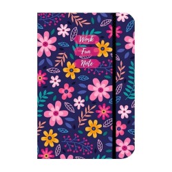 Caderno Para Anotações Sem Pauta - Flores Rosas