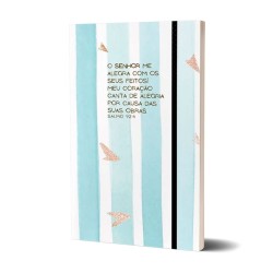 Caderno Para Anotações Sem Pauta - Salmos Azul