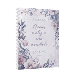 Caderno de Fé - Floral - Capa Dura Espiral