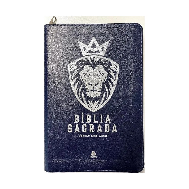 Bíblia Sagrada King James Capa azul com fecho
