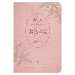 BIBLIA DE ESTUDO E SERMÕES SPURGEON - ROSÉ