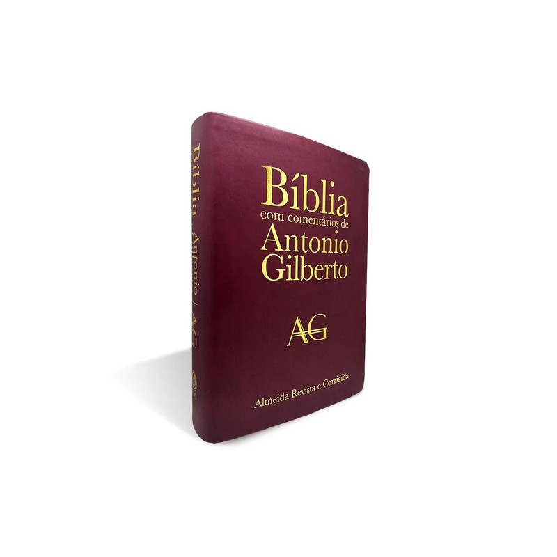 Bíblia com Comentários de Antonio Gilberto Grande Luxo Vinho