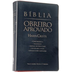 Bíblia Obreiro Aprovado C/harpa Média Luxo  - Preta