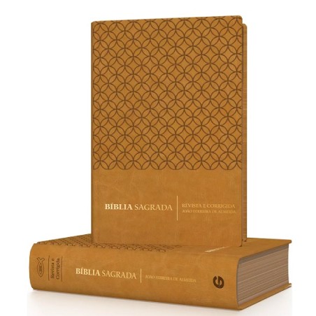 BIBLIA RC COMPACTA LETRA NORMAL LUXO CARAMELO
