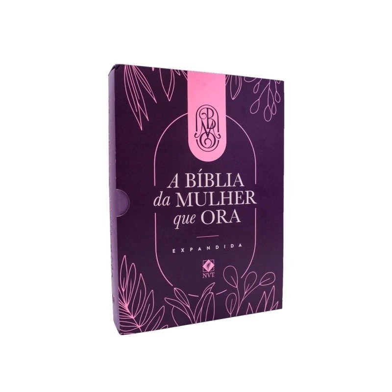 A Bíblia da Mulher que Ora - expandida - NVT - capa roxa