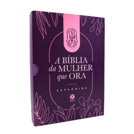 A Bíblia da Mulher que Ora - expandida - NVT - capa roxa
