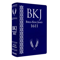 Bíblia King James 1611 - letra ultra-gigante - capa luxo azul