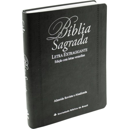 Bíblia Sagrada Letra Extragigante - cinza PJV