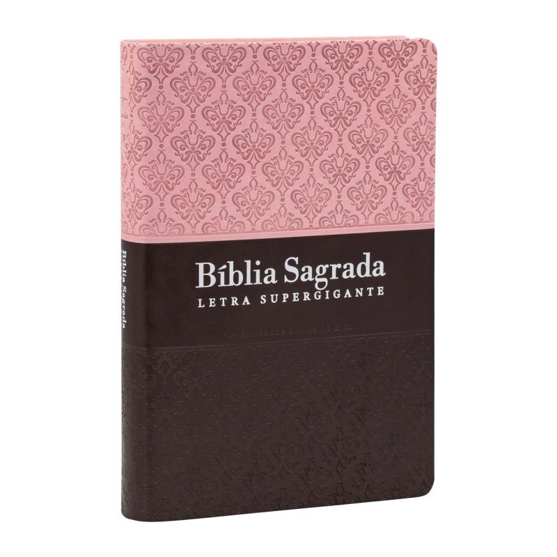 Bíblia Sagrada Supergigante ARC - rosa e castanho Bíblia Sagrada Supergigante ARC - rosa e castanho