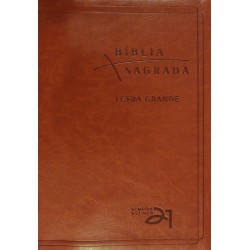 Bíblia Almeida Século 21 Letra grande luxo - marrom