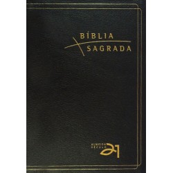 Bíblia Almeida Século 21 Luxo - recouro preto c/ referências cruzadas