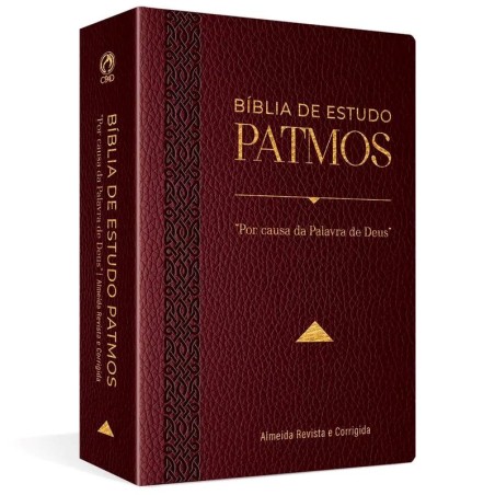 Bíblia de Estudo Patmos Grande Luxo Vinho