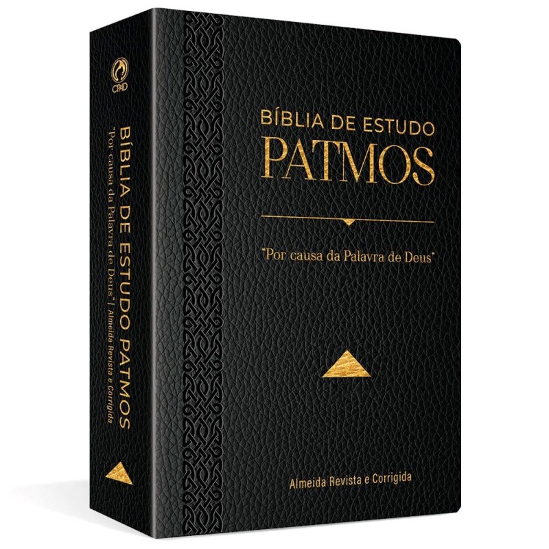 Bíblia de Estudo Patmos Grande Luxo Preta