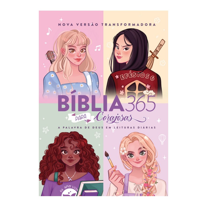Bíblia 365 para corajosas NVT - Capa Dura