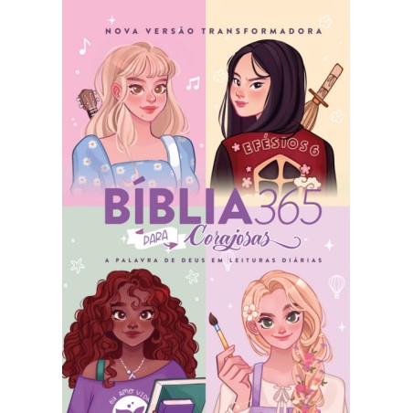 Bíblia 365 para corajosas NVT - Capa Dura