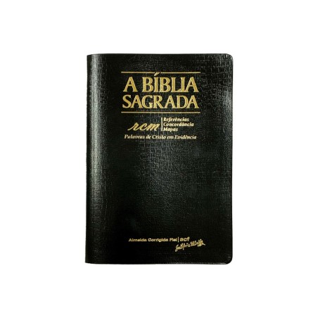 Bíblia ACF - RCM - Recouro Alligator Preta - Letra Gigante