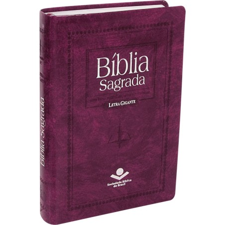 Bíblia Sagrada LG, PJV, notas e referências, capa flexível, índice - púrpura