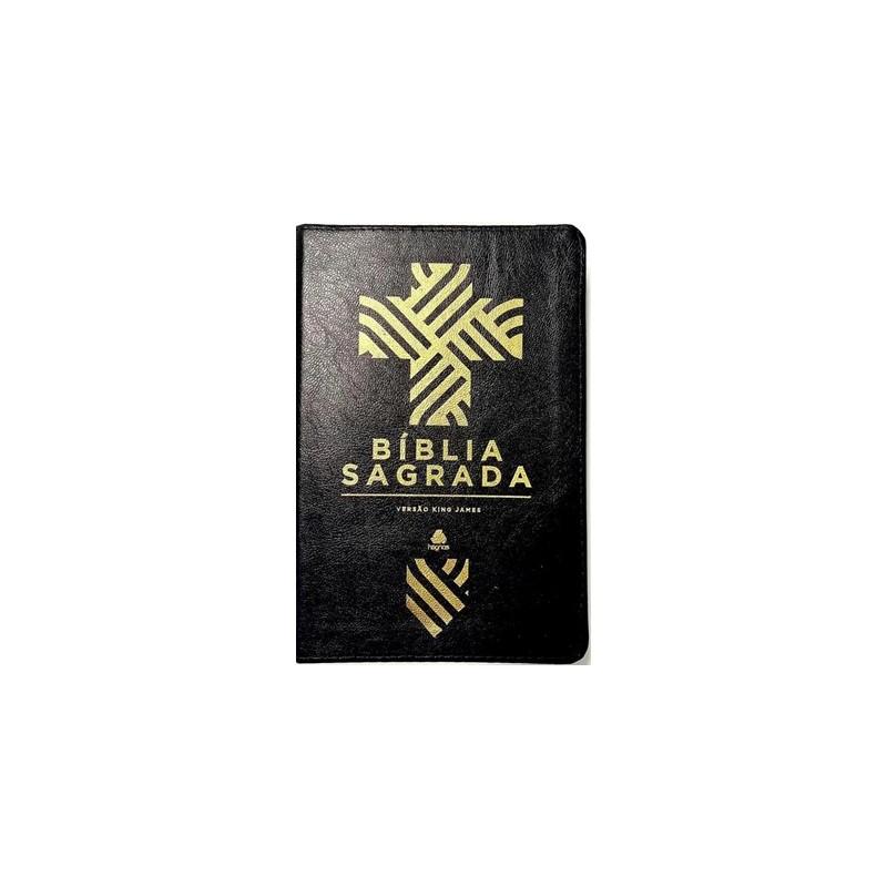 Bíblia Sagrada King James Capa preta com fecho