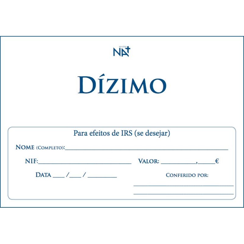 Envelopes de Dízimo - 100 Unidades