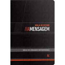 Bíblia de Estudo a Mensagem em linguagem contemporânea - Luxo Preta