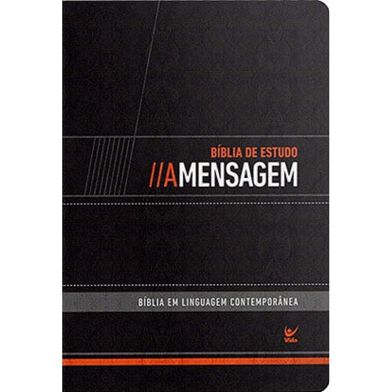 Bíblia de Estudo a Mensagem em linguagem contemporânea - Luxo Preta