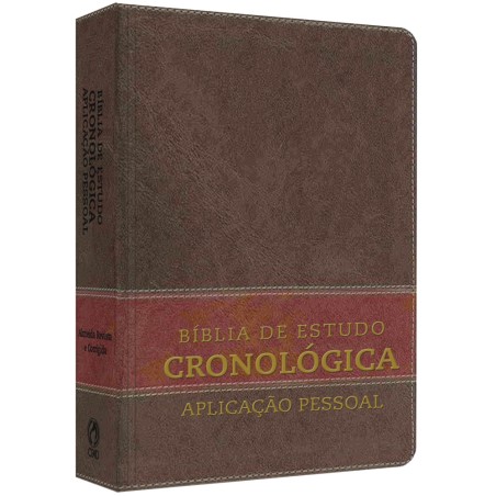 Bíblia de Estudo Cronológica Aplicação Pessoal - Tarja Marrom