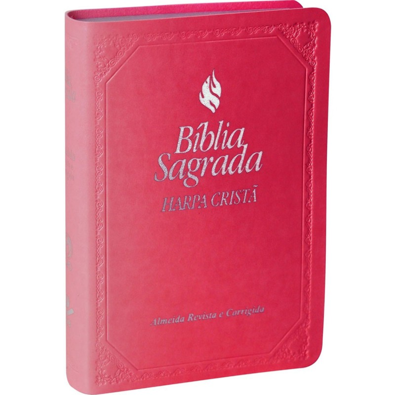 Bíblia RC Harpa Cristã Média Luxo - Rosa Escuro Bíblia RC Harpa Cristã Média Luxo - Rosa Escuro