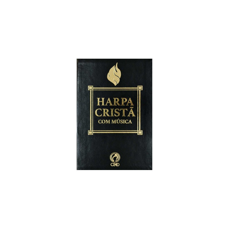 Harpa Cristã Com Música Grande Luxo - preto