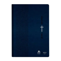 Bíblia NVI Bilíngue Português-Inglês - Capa Luxo Azul