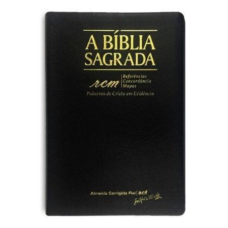 Bíblia ACF RCM Grande - Capa Luxo Preto