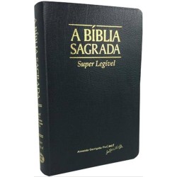 Bíblia ACF Super Legível - Capa Couro Preta