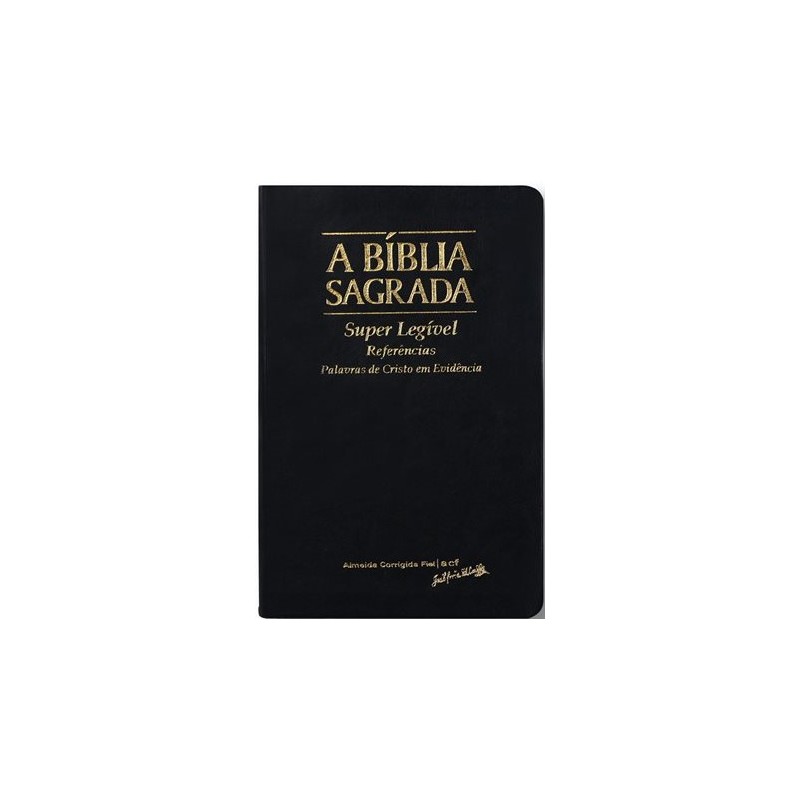 Bíblia ACF Super Legível - Capa Pu Luxo Preta