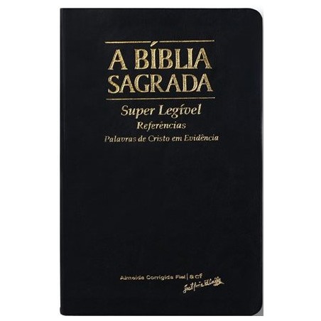 Bíblia ACF Super Legível - Capa Pu Luxo Preta