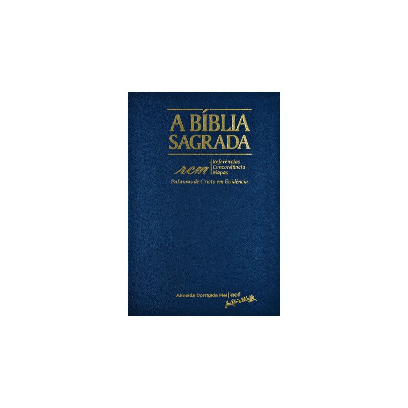 Bíblia ACF RCM Grande - Capa Texturizada PU Azul