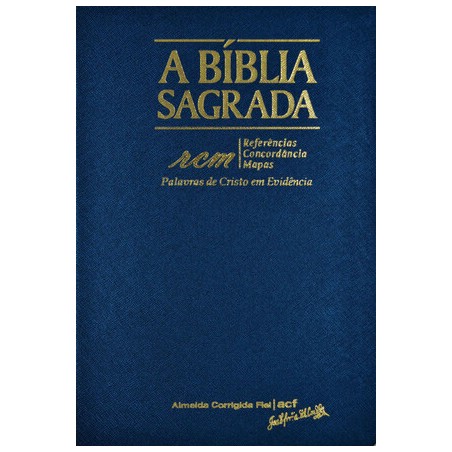 Bíblia ACF RCM Grande - Capa Texturizada PU Azul