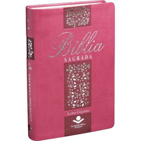 Bíblia Sagrada Letra Gigante - Capa Rosa
