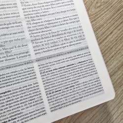 Bíblia de Estudo Matthew Henry  ARC  Capa Luxo Floral 