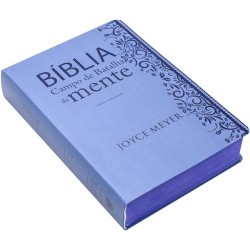 Bíblia Campo de Batalha da Mente - NVI - versão amplificada - capa luxo azul