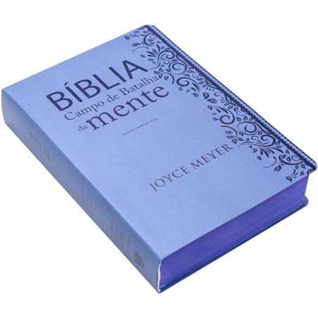 Bíblia Campo de Batalha da Mente - NVI - versão amplificada - capa luxo azul